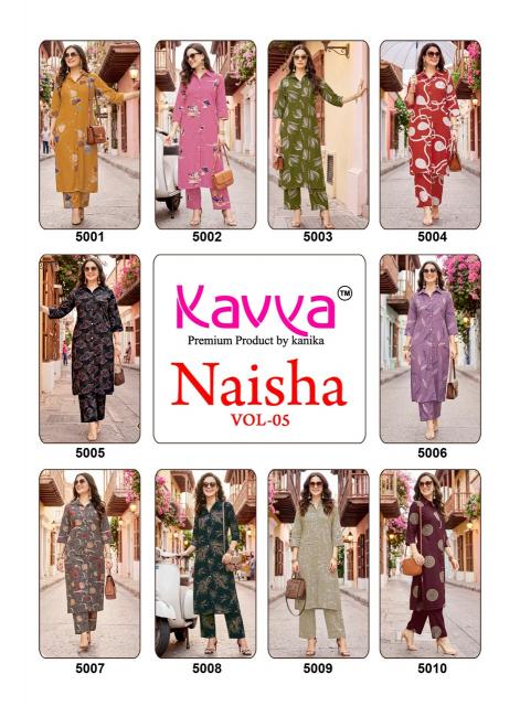 Kavya naisha vol-5 coord set wholesale clothing website